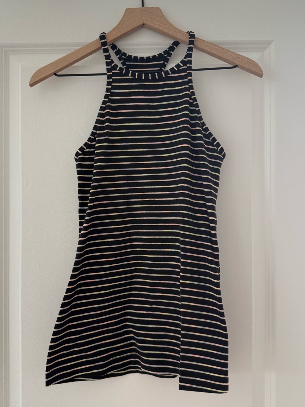 Lululemon Striped High Neck Tank